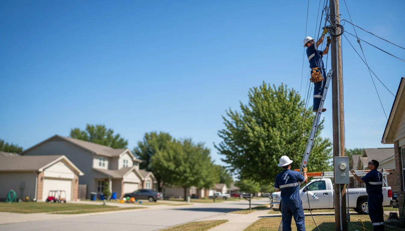 Residential electrician providing installation services in New Braunfels, TX